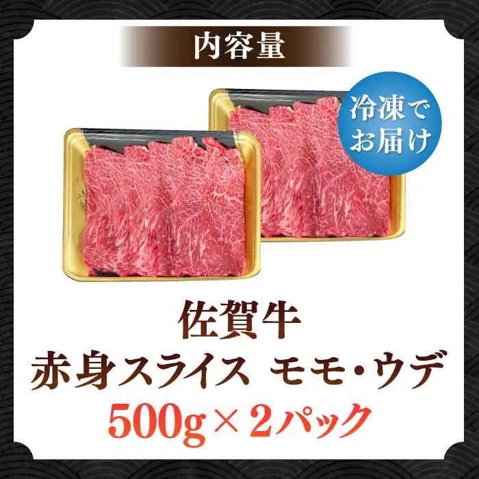 佐賀牛赤身スライス 計1kg（500g×2パック） / 佐賀県 / 株式会社中山牧場 [41AOCW010]