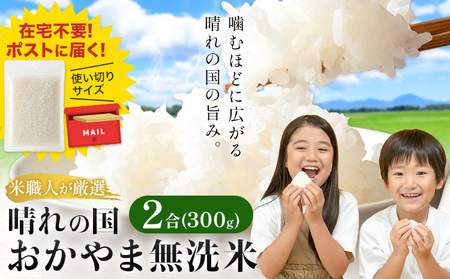 晴れの国おかやま無洗米 2合(300g) 無洗 お試し
