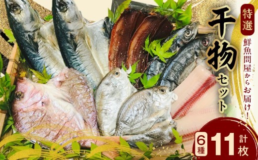 
                  鮮魚問屋の 特選 干物セット (6種11枚）【魚 干物セット 詰め合わせ】_AD6001n
                