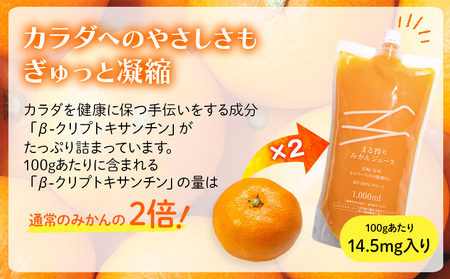 宮崎県産まる搾りみかんジュース(1L×3本 計3L)