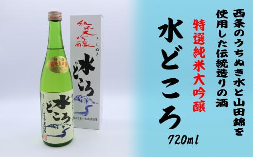 日本酒 お酒 純米大吟醸「うちぬき水どころ」720ml　愛媛県西条市