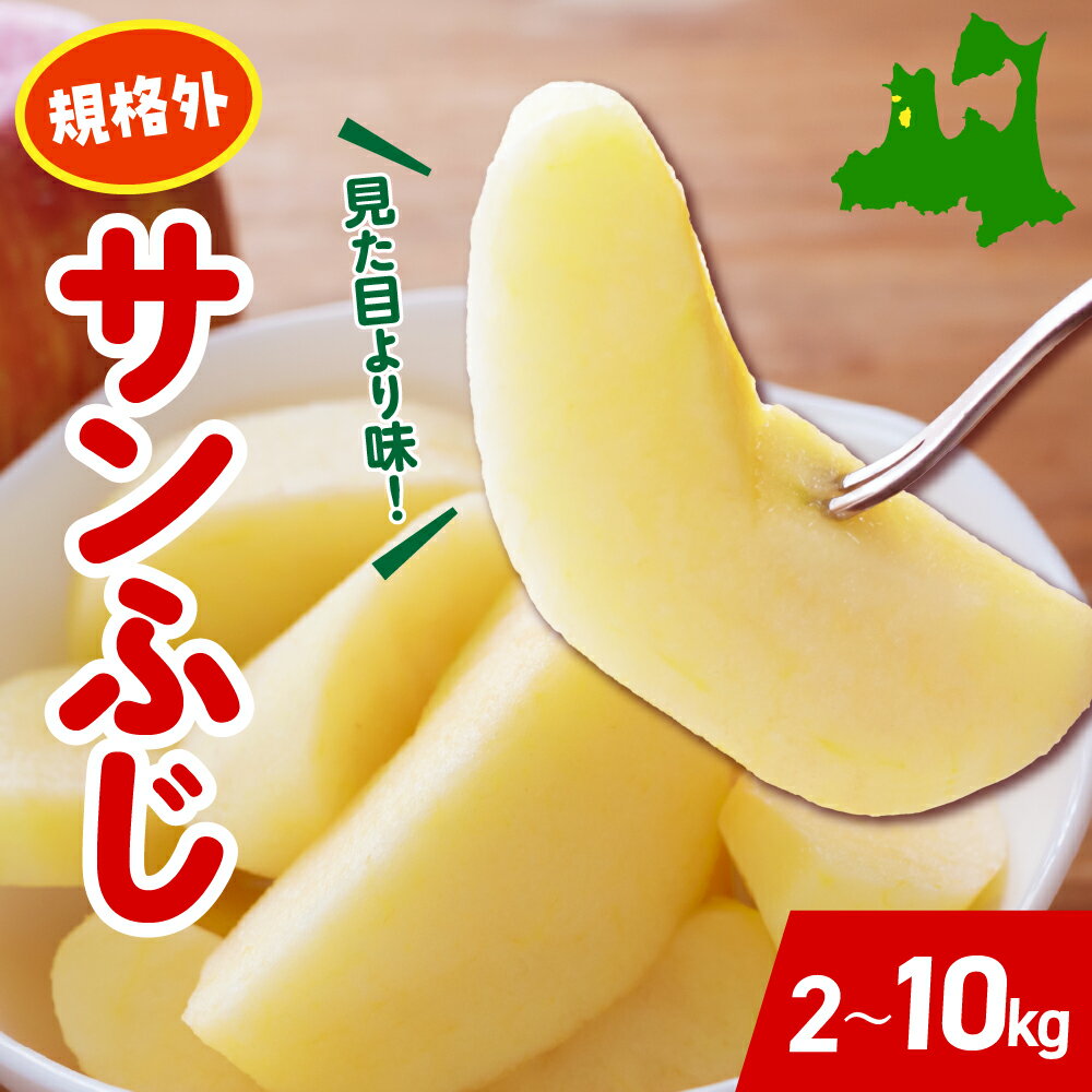 【ふるさと納税】【選べる配送時期】 りんご サンふじ 規格外 （選べる 2kg / 5kg 10kg ） 年内配送 年内発送 訳あり 家庭用 不揃い ふじ サン フジ フルーツ 旬 青森県 11月 12月 1月 2月 3月 青森県 五所川原市