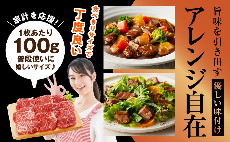 【氷温熟成×極味付け】黒毛和牛赤身もも  ステーキ 9枚 総量900g【100g×9枚 味付け 焼くだけ 簡単調理 牛肉】 mrz0435