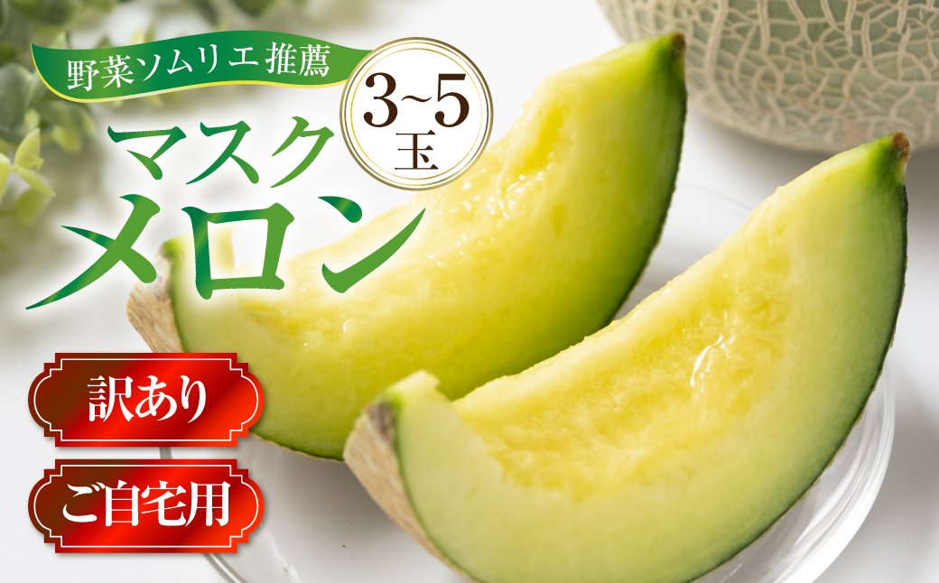 先行予約 訳あり マスクメロン 3玉〜5玉 メロン 野菜ソムリエ推薦 数量限定 渥美半島 伊良湖潮風育ち 田原市 ご自宅用 お取り寄せ 産地直送 送料無料 15000円
