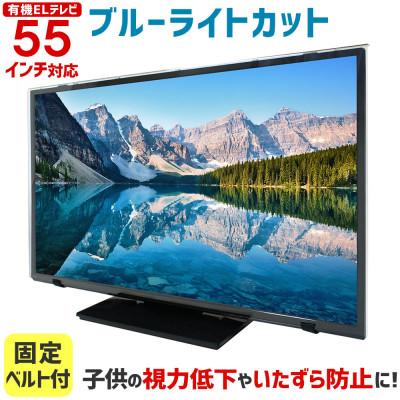 ふるさと納税 和泉市 55MBL-EL　55インチ用　テレビ画面保護パネル　ブルーライトカットタイプ　位置調整スペーサー付