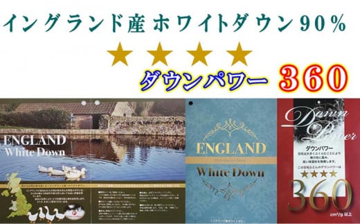 【イングランド産ホワイトダウン９０％】羽毛肌布団セミダブル１７０×２１０ｃｍ【ダウンパワー３６０】　羽毛　ダウン　ふとん　布団　肌がけ　はだがけ　かけふとん　掛布団　セミダブル