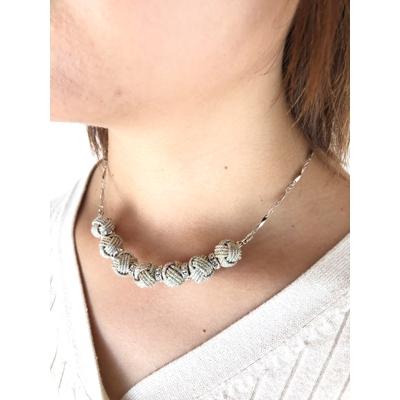 ふるさと納税 伊賀市 組紐ネックレス 　ロンデル　八千代銀　伊賀市