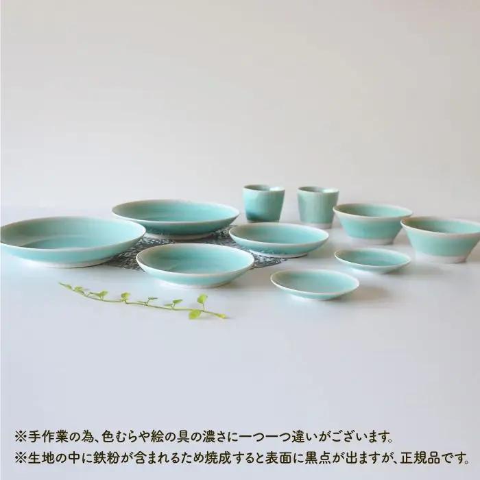 【波佐見焼】シャイニーカラー 水色（アマゾナイト）10点セット 皿 ボウル カップ 【陶芸ゆたか】 [VA55]  波佐見焼