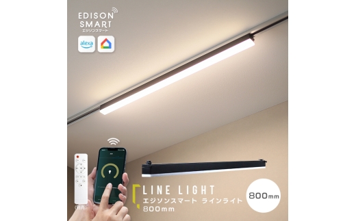 エジソンスマート ラインライト 800mm for ダクトレール ブラック 福岡市