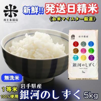 ふるさと納税 盛岡市 【毎月定期便】《特A7年連続受賞中》令和7年産 盛岡市産銀河のしずく 無洗米 5kg全4回