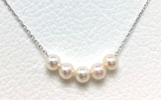 真珠 アクセサリー ネックレス K14 ホワイトゴールド パール ペンダント 4ミリ ～ 4.5ミリ 結婚式 入学式 卒業式 ギフト カジュアル 誕生石 ジュエリー 記念日 誕生日 プレゼント / 老舗の真珠専門店・高品質アコヤ真珠 ペンダント 4.0～4.5ミリ 5pcs ( K14WG )