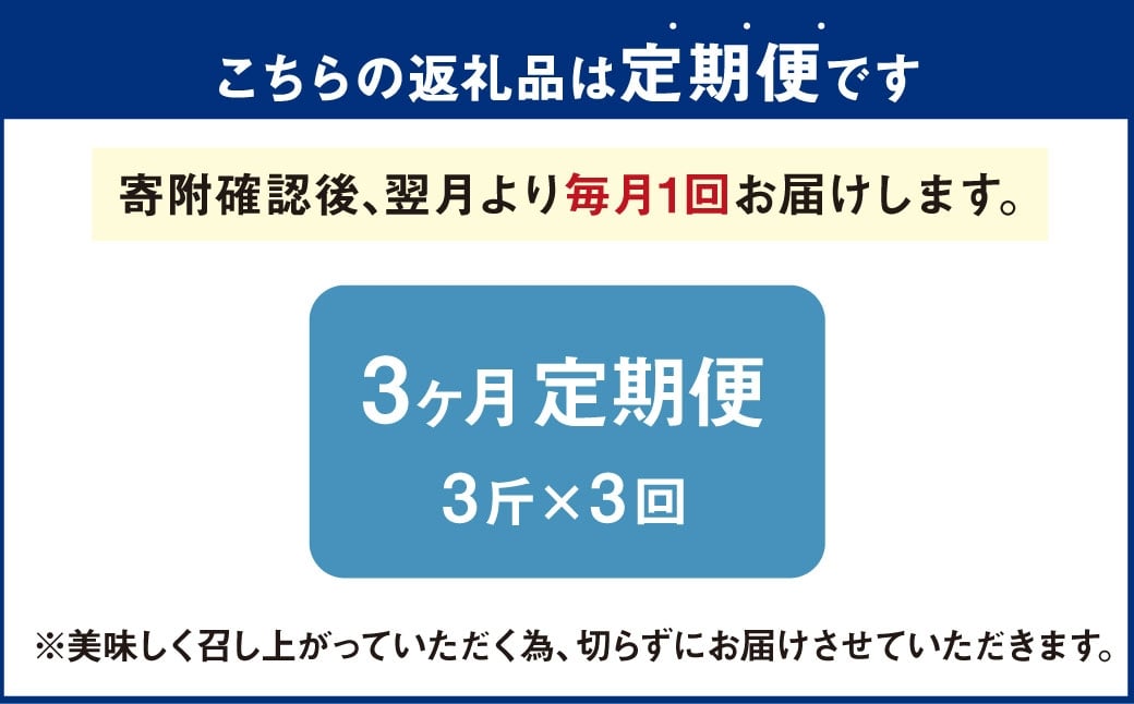 AU-14 3ヵ月定期便　高級食パン（3斤×3回）