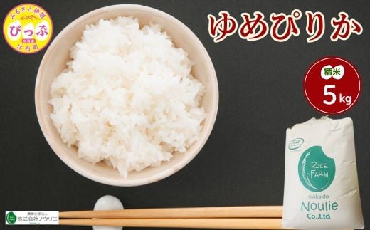 
            令和7年産 ゆめぴりか 精米 5kg 発送時期が選べる【農業生産法人ノウリエ】米 お米 北海道米 特Aランク 国産 白米 コメ 北海道 比布町 ぴっぷ 1017-005
          