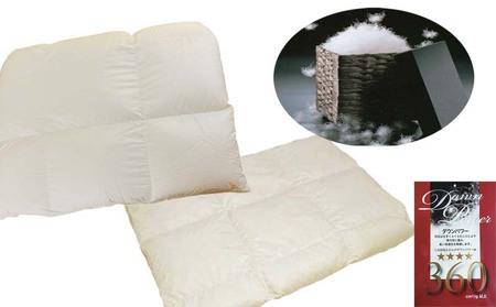 羽毛合い掛け・ 肌布団2枚組イングランド産ホワイトダウン90% 合掛け ダブル190×210cm dp360