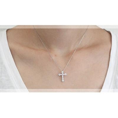 ふるさと納税 南アルプス市 ネックレス PT900 プラチナ ダイヤモンド 1.0ct クロス ペンダント【f020-pt】 |  | 02