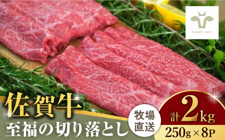 【牧場直送】佐賀牛至福の切り落とし 計2kg（250g×8袋）/ 牧場直送 ブランド牛 和牛 黒毛和牛 小分け / 佐賀県 / 有限会社佐賀セントラル牧場 [41ASAA029]