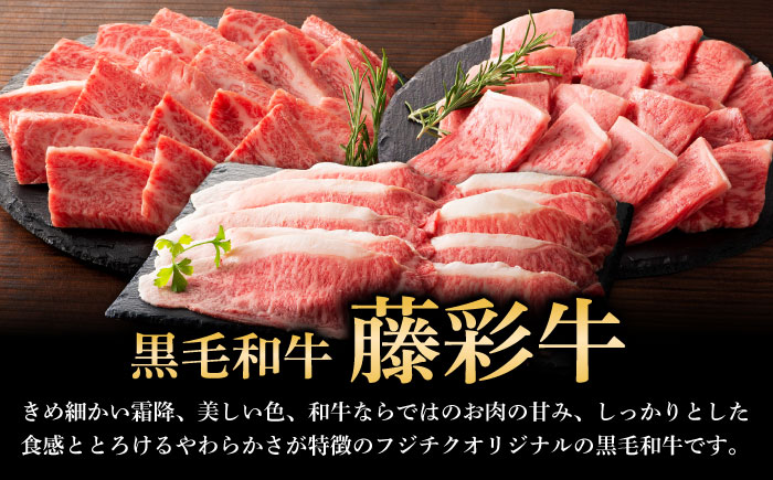 【全12回定期便】くまもと黒毛和牛「藤彩牛」厳選3種の食べ比べ計700g 3902【株式会社フジチク】 [BHAD044]