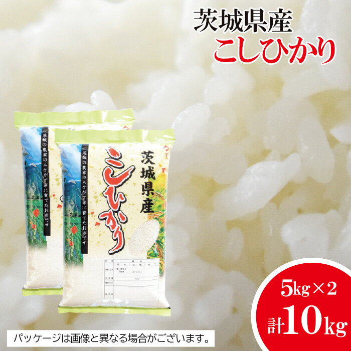 【ふるさと納税】No.481 【坂東市産】【令和7年産米】茨城コシヒカリ5kg×2 ／ 令和7年 新米 米 お米 こめ コメ 精米 白米 ご飯 国産米 10kg 10キロ 艶 こし 粘り 柔らかな食感 旨味 粘り ガッツリ おいしい お取り寄せ 産地直送 産直 坂東市産 茨城県産 特産品 送料無料