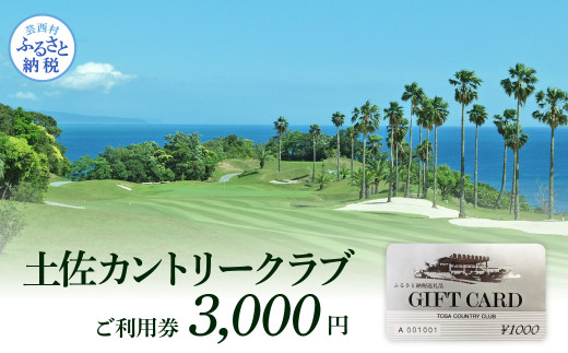 【CF-R5cdm】 土佐カントリークラブご利用券 3,000円 ゴルフ 利用券 ふるさと納税ゴルフ場利用券 名門 プロツアー 開催コース チケット ゴルフ GOLF Golf golf ゴルフチケット プレー券 人気