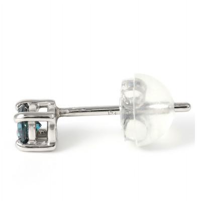 ふるさと納税 鳴沢村 ブルーダイヤ　0.2CT　ダイヤモンドピアス　E281BD-P |  | 02