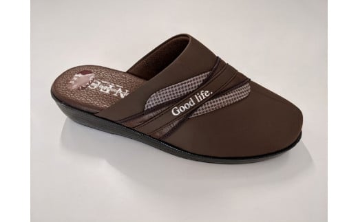 紳士用防寒サンダル　JK 385 A（ブラウン / M）