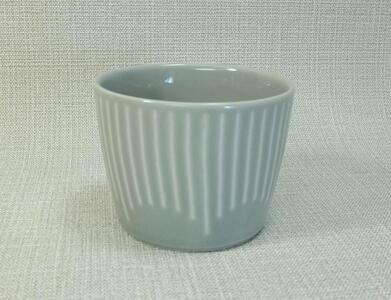 【波佐見焼】225mlのカップ5個組  花ふわりグレー 【西海陶器】 5 30593