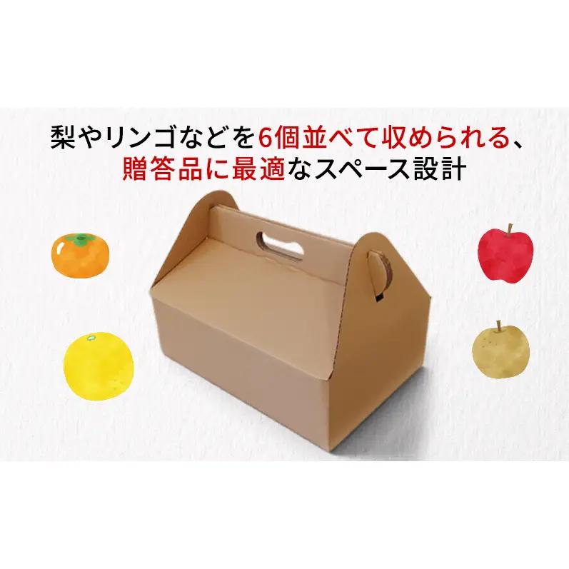 贈答用段ボールケース（果物）10ケース 箱 ダンボール フタ付き 贈答用 ギフト 果物 フルーツ 梨 リンゴ アウトドア ピクニック お弁当 組み立て簡単 道具不要 静岡県 森町