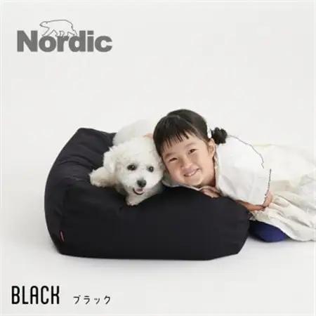 【ハナロロ】 ビーズクッション ペットクッションMカバー付 60L(ブラック)【1549286】