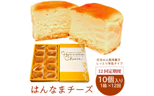 【12回定期便】はんなまチーズ10個入り1箱(H-35)
