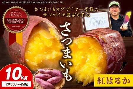 さつまいもオブザイヤー紅はるか部門全国1位 京都・ 丹後産　さつまいも 紅はるか　土付き（1本300〜450g）10kg
