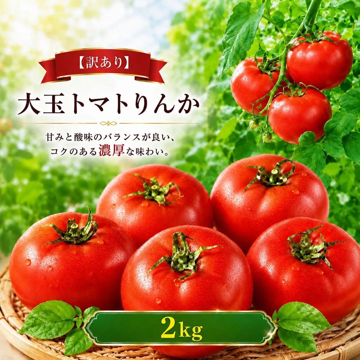 【訳あり】【R8年12月順次発送】大玉トマトりんか 2kg | 岐阜県 北方町