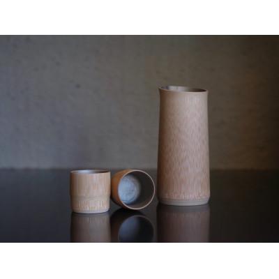 ふるさと納税 長岡京市 竹酒器セット(木地)