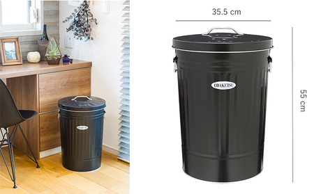 ゴミ箱 オバケツ ダストボックス 42L 渡辺金属工業 バケツ職人が作る トラッシュカン ゴミ入れ インテリア 雑貨 日用 日用品 レトロ ゴミ トタン バケツ 蓋付き 職人 手作り 屋外 室内 国産