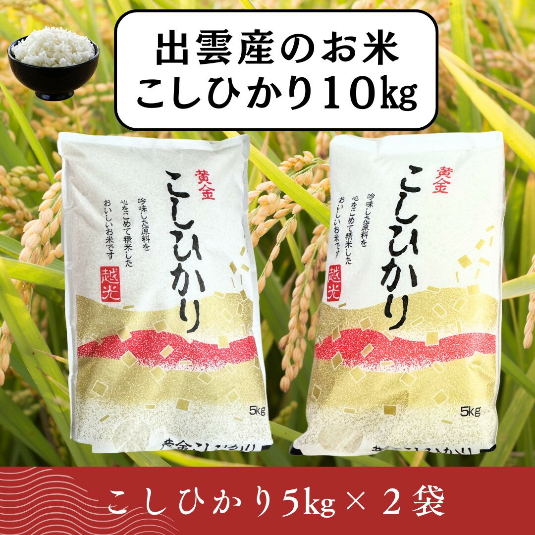 【ふるさと納税】お米　令和7年産　出雲コシヒカリ5k×2袋