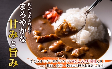 築地さとうビーフカレー 200g×6個入 いにしえの牛肉 国産 黒毛和牛 バラ肉 甘口 中辛 辛口 惣菜 レトルトカレー レトルト まろやか コク 肉の甘み 旨み 濃厚 深み ランチ 夕飯 時短 ギフ