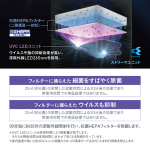 ダイキン UVストリーマ空気清浄機 シルバー ACB50X-S (適用畳数：22畳／PM2.5対応) [0376]