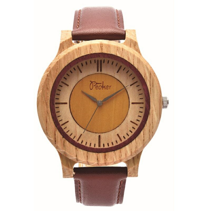 【ふるさと納税】木製腕時計 文字盤ツートンタイプ（UT−2YH−N）ナラ