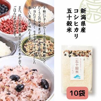 【ふるさと納税】GOZU　五十穀米10袋セット 新潟県 阿賀野市 米 雑穀 手軽 かたぎり