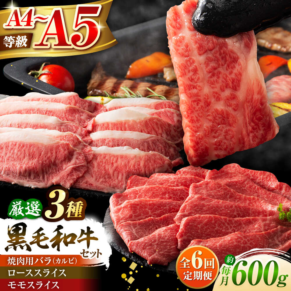 【ふるさと納税】【全6回定期便】くまもと黒毛和牛「藤彩牛」厳選3種の食べ比べ計600g 3901 / 熊本県 菊陽町 肉 にく 新鮮 お祝 ギフト 贅沢 誕生日 ご褒美 厳選 牛 ぎゅう 【株式会社フジチク】[BHAD040]