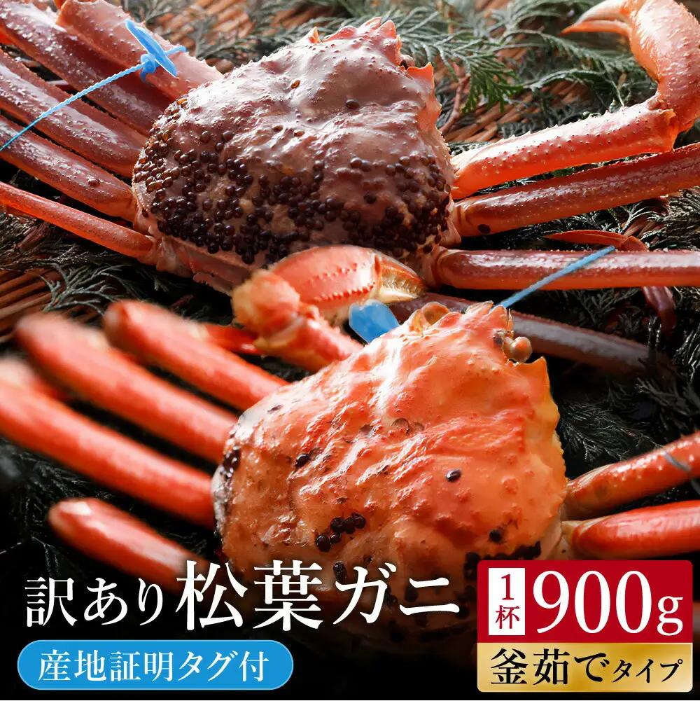 松葉ガニ 釜茹で 訳あり タグ付き 約900g