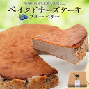 【ふるさと納税】奥野牧場ベイクドチーズケーキ ホール (大) ブルーベリー｜チーズ ケーキ スイーツ フルーツ ミルク 牧場 ギフト お祝い 袖ケ浦 [0227]