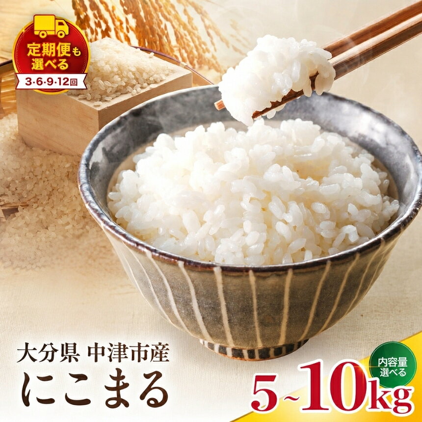【ふるさと納税】【寄附使途限定】【数量限定】大分県中津市産 やまくに誉 (ほまれ) にこまる 選べる 内容量 5kg / 10kg 発送回数 1回 ～ 12回 | お米 米 おこめ 白米 単一米 国産米 産地直送 ブランド米 5キロ 10キロ 単品 定期 定期便 大分県 中津市