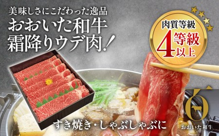 おおいた和牛 すき焼き・しゃぶしゃぶ700g ウデ肉 牛肉 和牛 豊後牛 国産牛 赤身肉 大分県産 九州産 津久見市 国産【tsu002305】