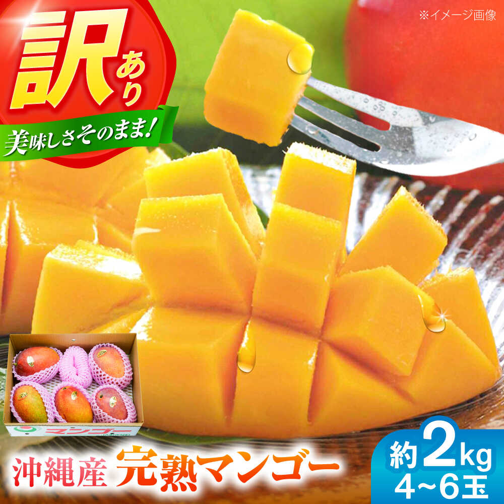 【ふるさと納税】訳あり 完熟マンゴー 約2kg (4〜6玉入) マンゴー 沖縄 果物 フルーツ ギフト 沖縄市 / ちゃんぷる～市場 [BCAA002]