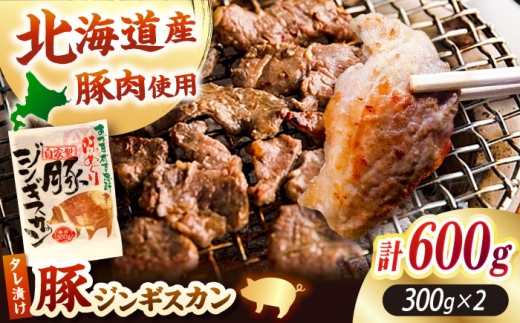 豚ジンギスカン 計600g（300g×2パック）《厚真町》【有限会社市原精肉店】 ジンギスカン 豚 焼肉用 味付き 小分け 冷凍配送 北海道[AXAA002] 8000円