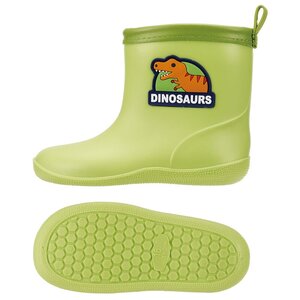 ワッペン付レインブーツ　ディノサウルス　16cm　671333　5-110