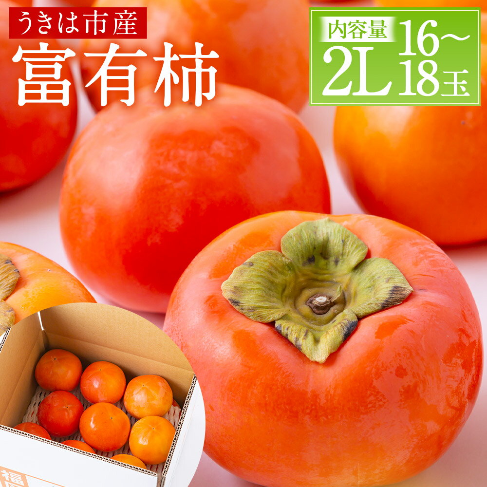 【ふるさと納税】【先行予約】伊藤園 富有柿 2Lサイズ 16玉から18玉 2025年11月中旬から12月上旬 出荷予定 柿 カキ 旬 フルーツ 果物 果実 常温 送料無料 福岡県 うきは市