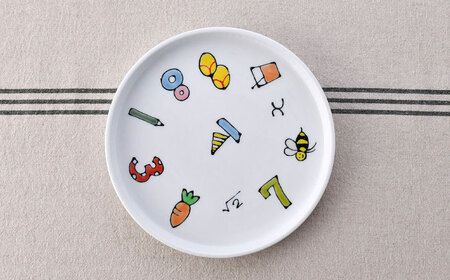 【波佐見焼】ペアマグカップ・プレート カラフル/数字柄 オリジナルセット【陶もと/奥川陶器】[NB132]