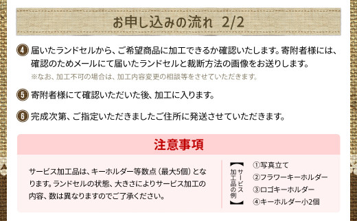 ランドセルリメイク工房　★綺麗な手縫い仕上げ★＜財布リメイクセット＞長財布１点＆小物2点リメイクセット C005