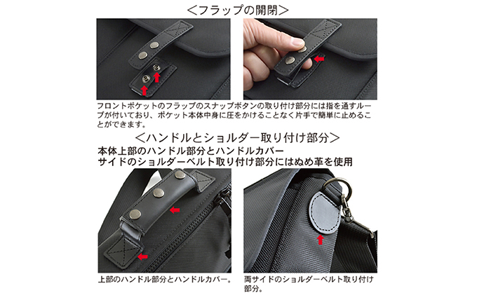 薄型ブリーフケース／A4　バンナイズ バリスティック ナイロン ブラック PC収納 耐久性 ワーク